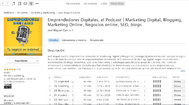 Podcasts emprendedores digitales
