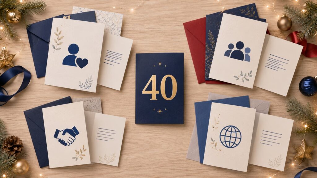 40 ejemplos de felicitaciones de Navidad para empresas