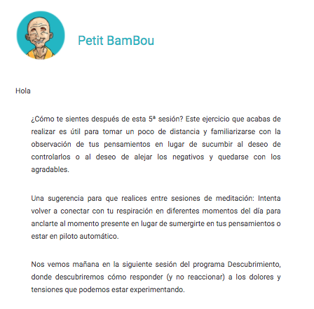 Ejemplo de mailing de Petit Bambou