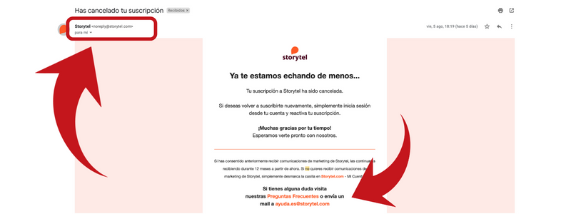 ejemplos de emails noreply