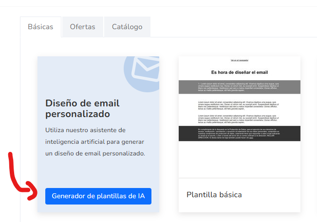 Generador de plantillas con IA