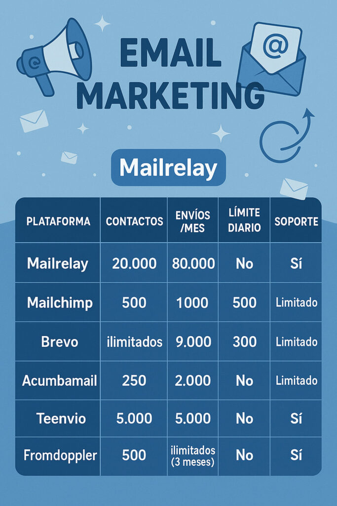 mejor plan gratis de email marketing