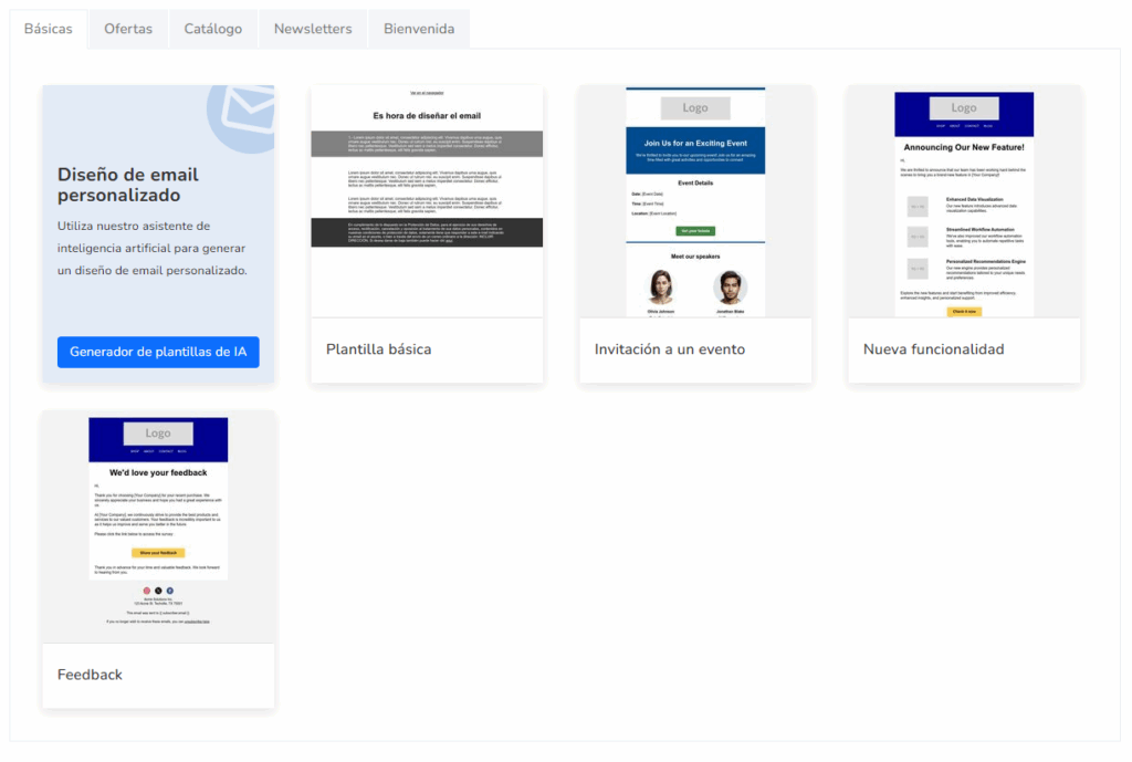 diseño de emails mediante IA