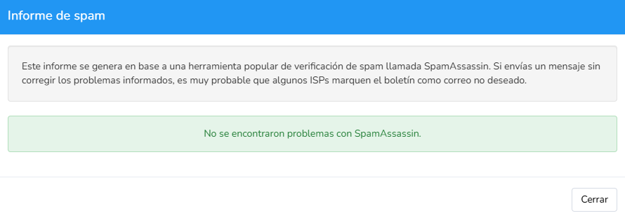 informe de spamassassin