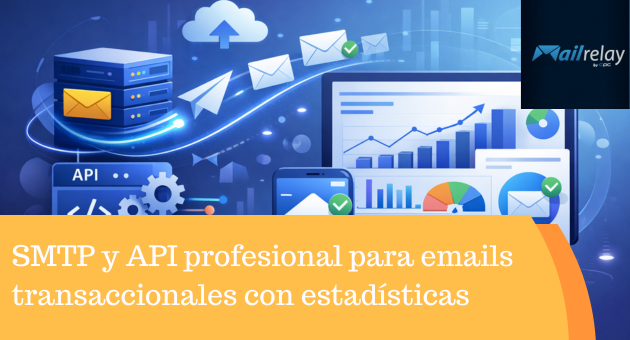 SMTP y API profesional para emails transaccionales con estadísticas