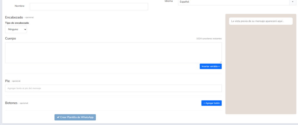 plantilla de whatsapp
