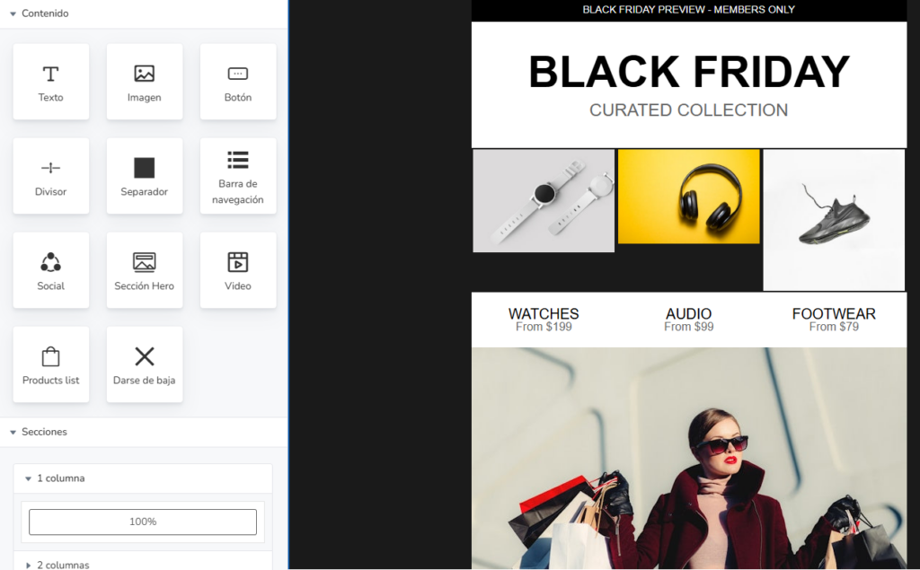 editor de newsletters de Mailrelay