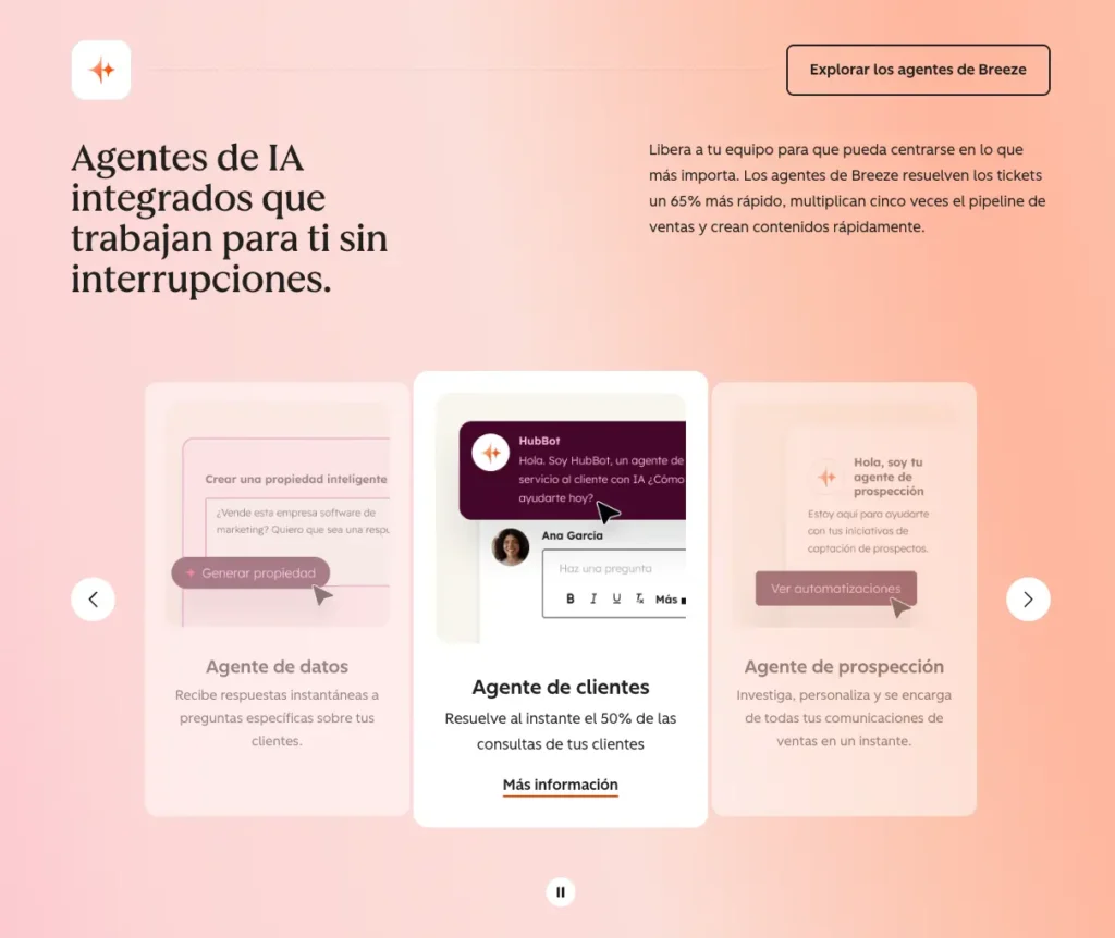 ejemplo marketing contenidos hubspot