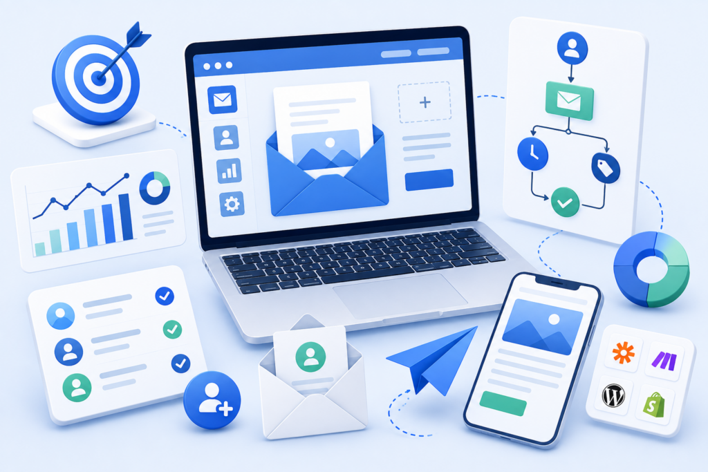 Editor de emails, plantillas y creación de campañas profesionales