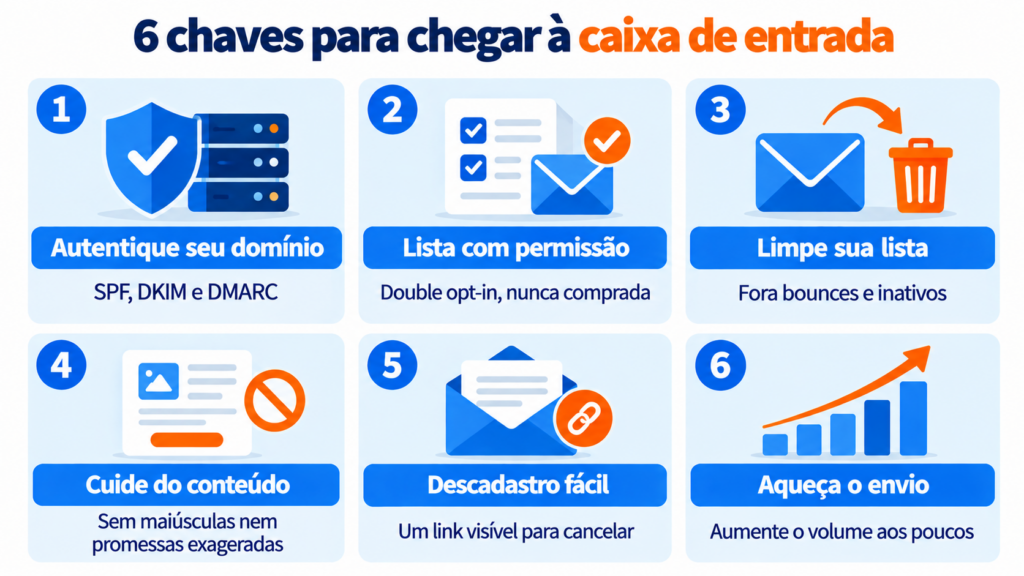 6 chaves para seus emails chegarem à caixa de entrada