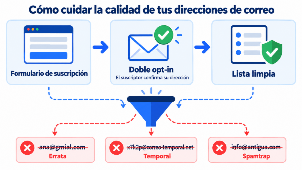 From a double opt-in form to a clean list: how to look after the quality of every email address