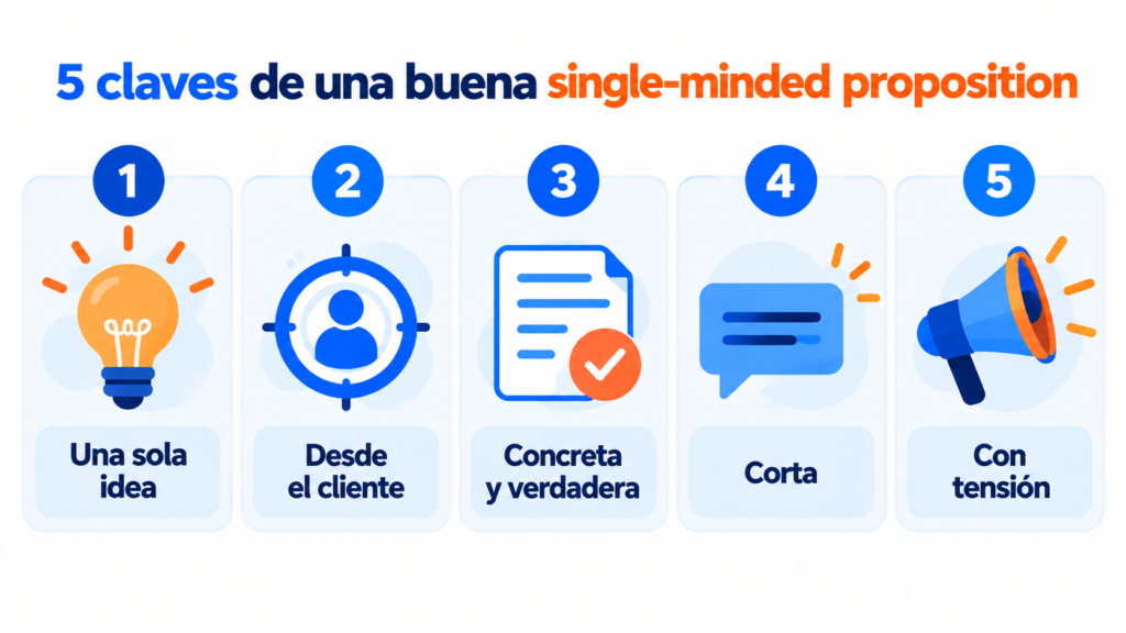 The 5 keys to writing a good single-minded proposition