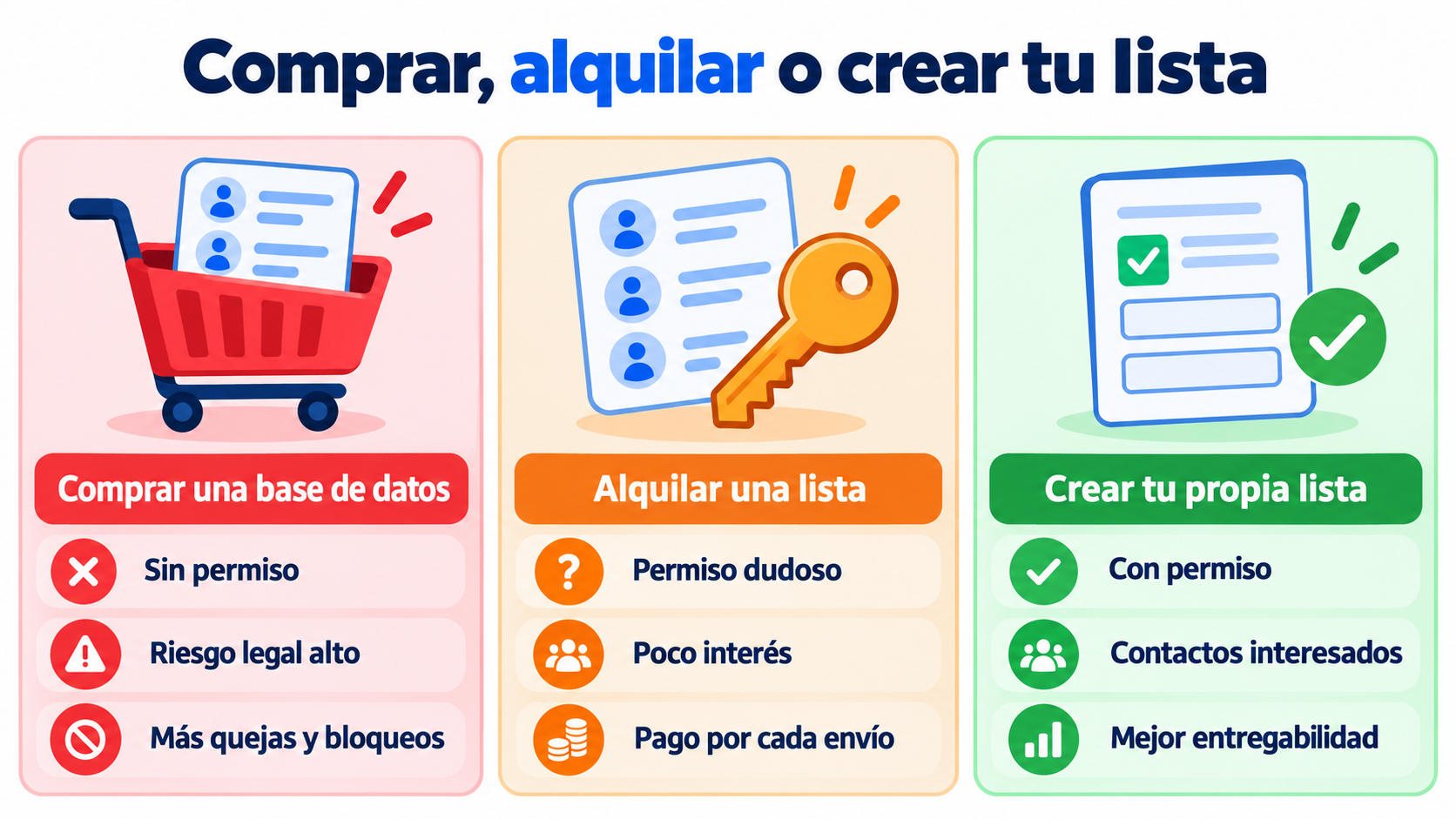 Buy, rent or build your own email list