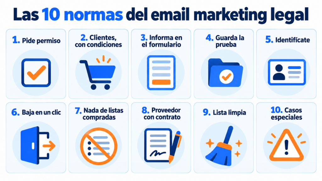 Las 10 normas del email marketing legal