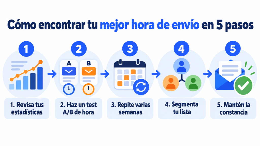 How to find the best time to send email marketing to your list in 5 steps