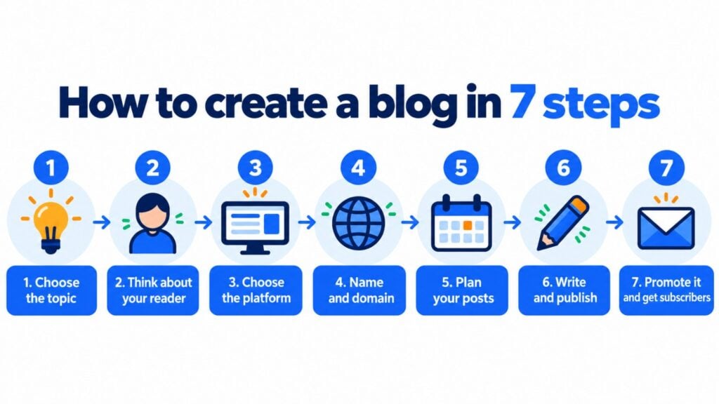 How to create a blog in 7 steps, from choosing a topic to capturing subscribers