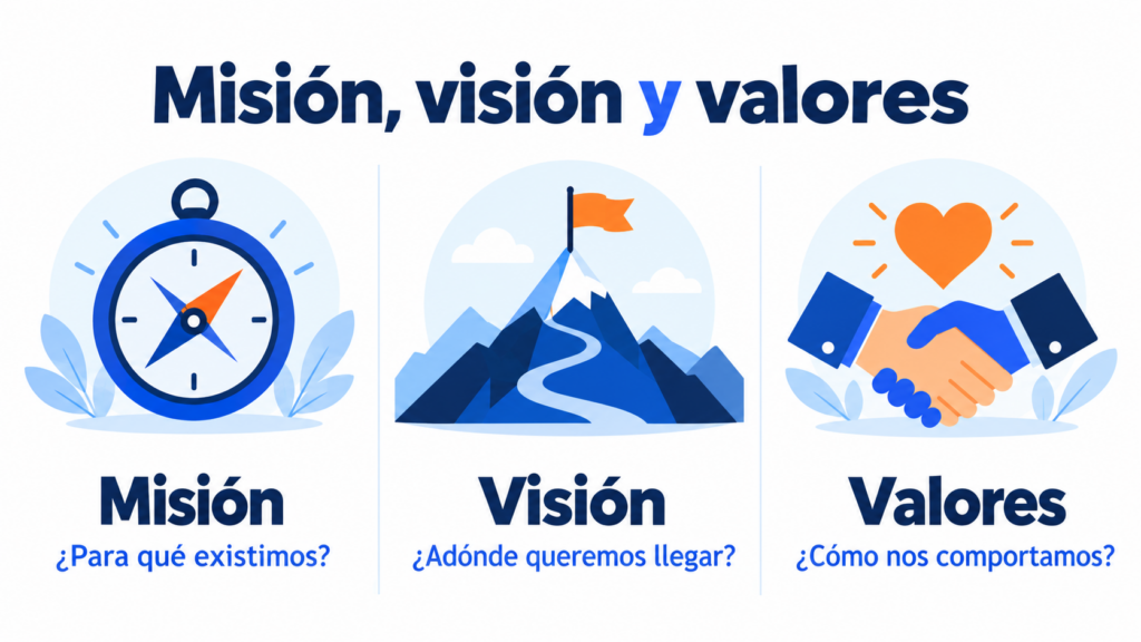 Misión, visión y valores: para qué existimos, adónde queremos llegar y cómo nos comportamos