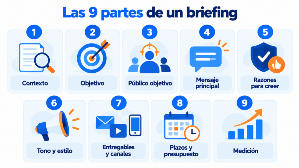 As 9 partes de um briefing