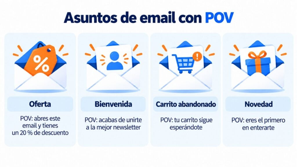 Ejemplos de asuntos de email con POV