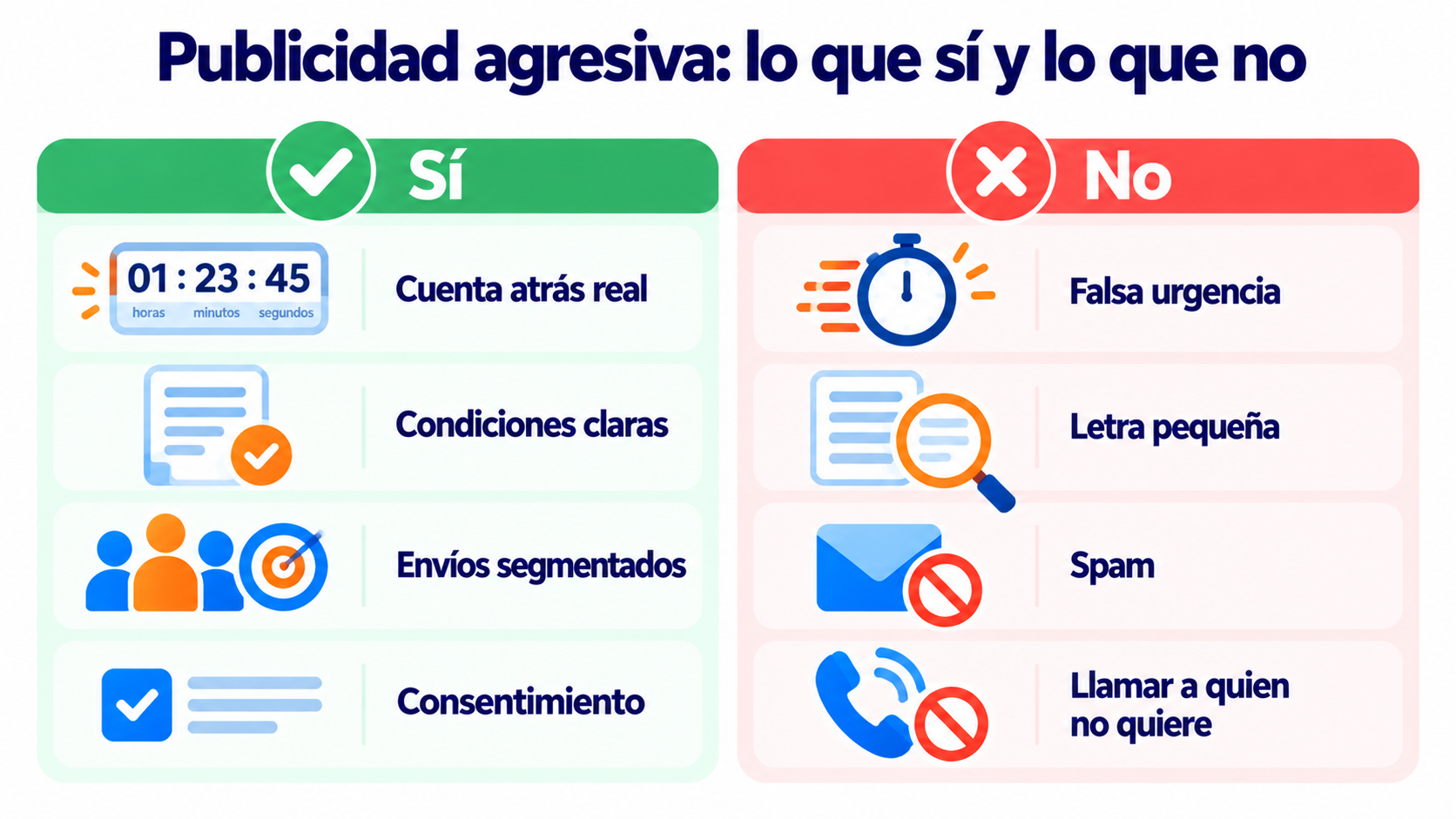 Publicidad agresiva: lo que sí y lo que no