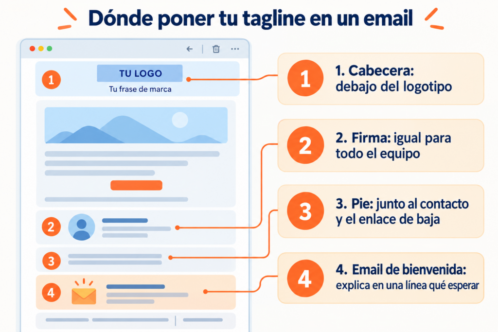 Onde colocar a sua tagline em um email: cabeçalho, assinatura, rodapé e email de boas-vindas