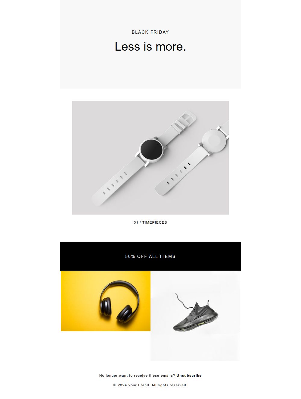 Prévia do modelo de email Promoção da Black Friday