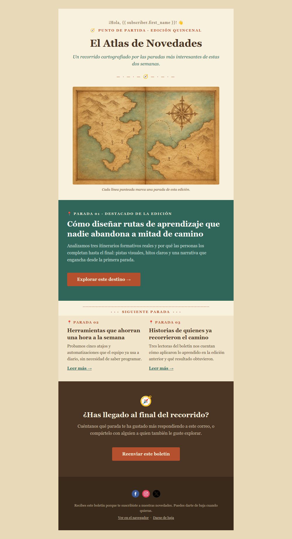Prévia do modelo de email Newsletter Atlas Ilustrado