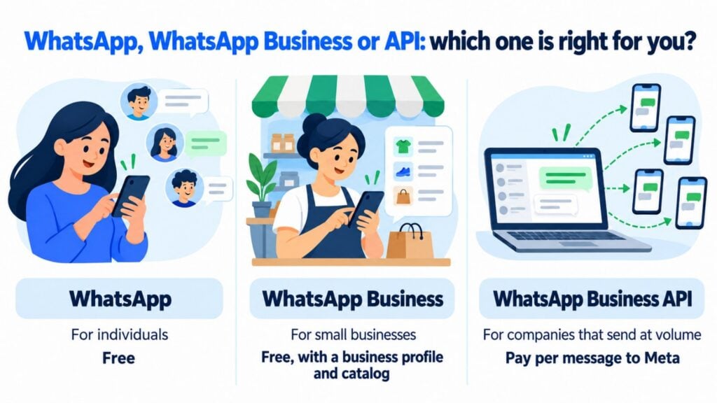 Differences between WhatsApp, WhatsApp Business and WhatsApp Business API